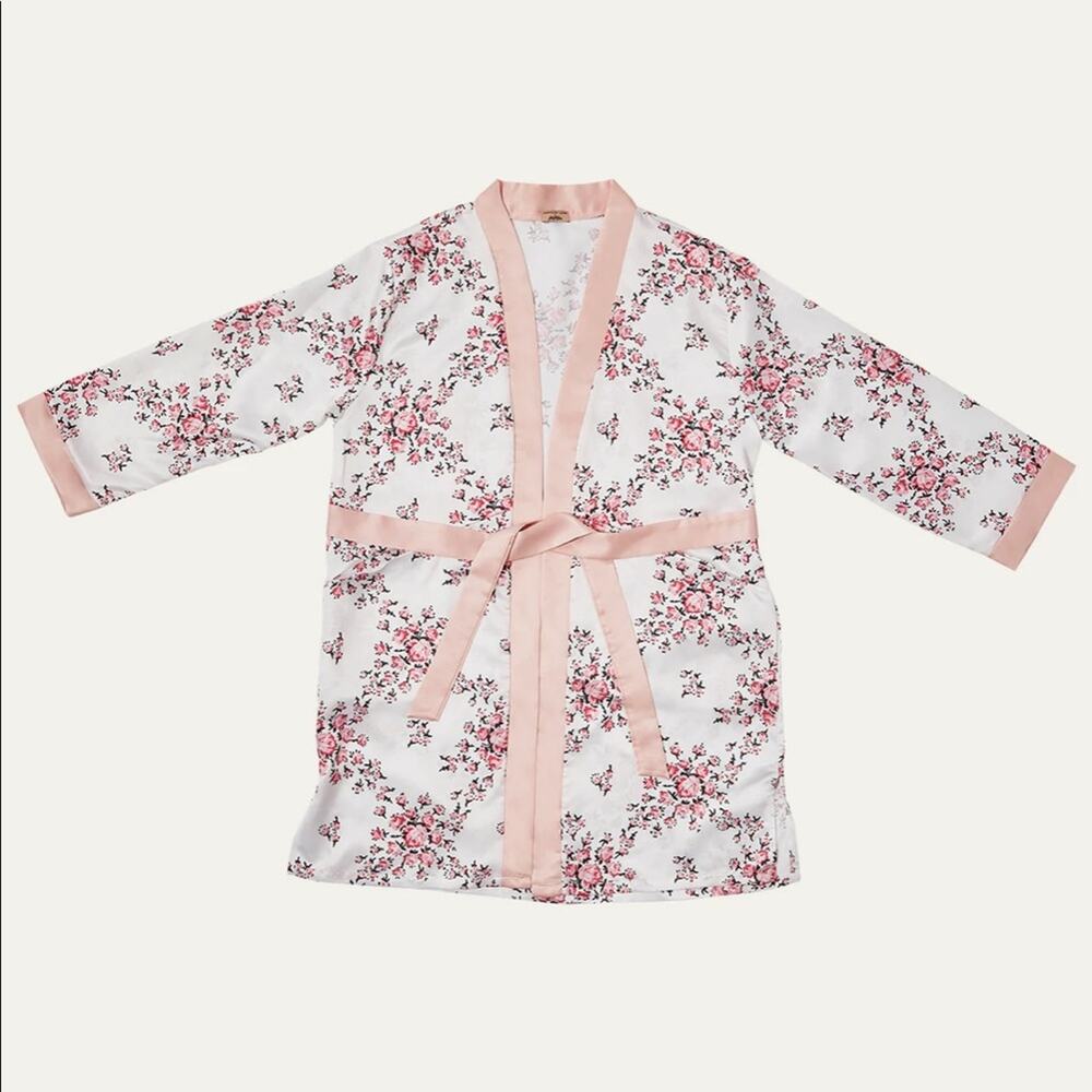 Morgan Lane Allie Robe in White Floral - Picture 4 of 9